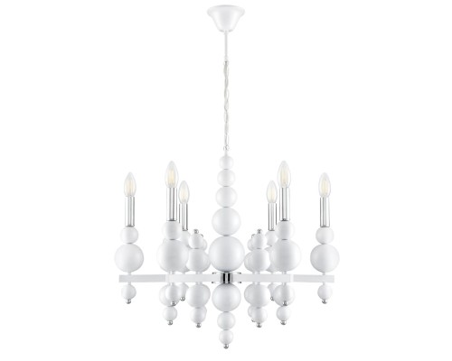 8260/6 MODERNI LN26 белый/хром, металл Люстра E14 6*40W 220V NANA