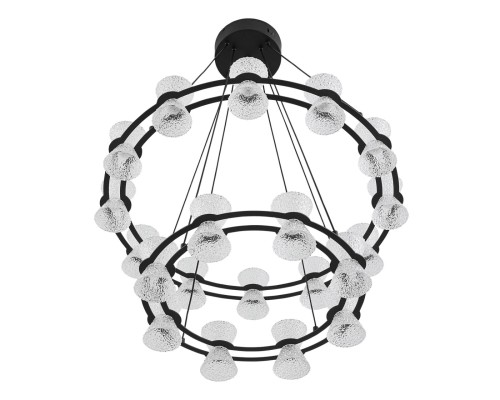 8341/70L LEDIO LN черный/прозрачный металл/акрил Люстра подвесная LED 70W 3000K 220V VINORA