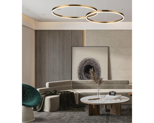 6531/50L LEDIO LN23 017 латунь Светильник подвесной LED 50W 3000-6000K 1966Лм 220V ECHO