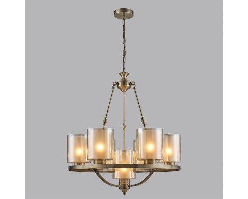 6524/7 COUNTY LN23 219 античная латунь Люстра E27 7*60W 220V RIVERLY