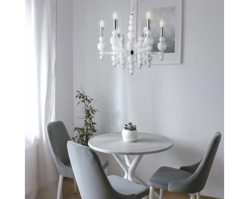 8260/6 MODERNI LN26 белый/хром, металл Люстра E14 6*40W 220V NANA