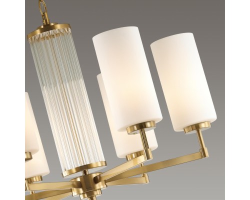 4990/6 HALL ODL23 000 матов. золотой/белый/стекло Люстра E27 6*40W KASALI