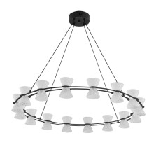 8341/54L LEDIO LN черный/прозрачный металл/акрил Люстра подвесная LED 54W 3000K 220V VINORA