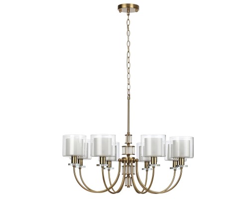 5088/8 CLASSIC ODL25 635 античная бронза/стекло Люстра E14 8*40W SAGA