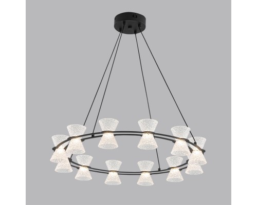 8341/42L LEDIO LN черный/прозрачный металл/акрил Люстра подвесная LED 42W 3000K 220V VINORA