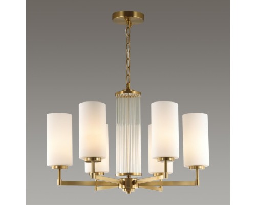 4990/6 HALL ODL23 000 матов. золотой/белый/стекло Люстра E27 6*40W KASALI