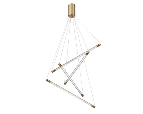 4369/40L HIGHTECH ODL23 107 полированное золото/акрил с пузырьками Подвесной св-к IP20 LED 30W 3000K 1050Лм SPARKY