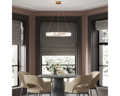 5015/45L L-VISION ODL23 425 золотой/прозрачный металл/хрусталь Люстра LED 45W 4000K 5350Лм VEKIA