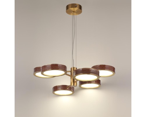 5450/99LB L-VISION ODL_EX26 019 коричневый/античная бронза/металл/керамика/акрил Люстра LED 99W 2000К/3000K/4000K RIVIERA