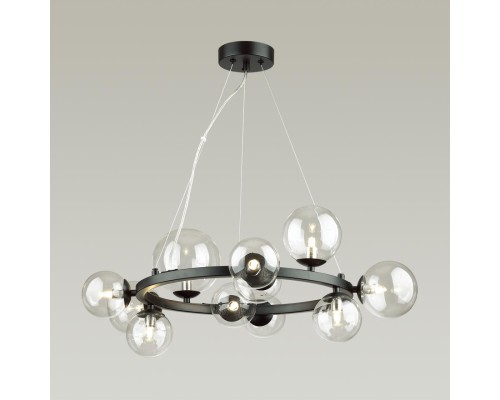 4818/11 MODERN ODL21 199 черный/прозрачный Люстра G9 11*40W TOVI