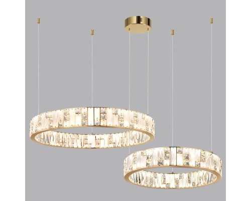 5072/100L HALL ODL24 495 золото/прозрачный/белый/металл/хрусталь/алебастр Люстра LED 100W 3700K CROSSA