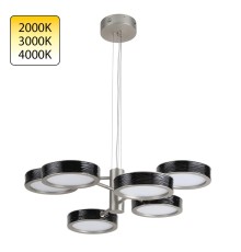 5451/99LB L-VISION  ODL_EX26 черный/никель/металл/керамика/акрил Люстра LED 99W  2000К/3000K/4000K Rivera