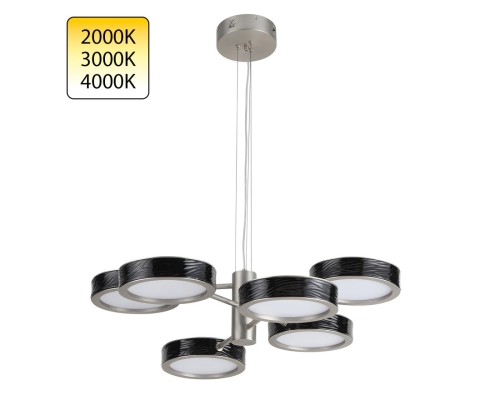 5451/99LB L-VISION  ODL_EX26 черный/никель/металл/керамика/акрил Люстра LED 99W  2000К/3000K/4000K Rivera