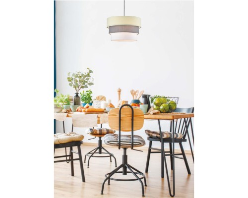 8039/3 MODERNI LN25 никель/мятный/серый/белый, металл/текстиль Подвесной светильник Е27 3*60W 220V ILAIDA