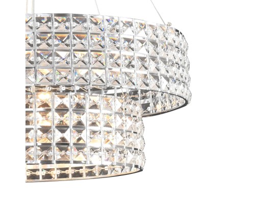 8378/5 NEOCLASSI LN хром/прозрачный, металл/хрусталь Люстра подвесная E27 5*60W 220V NARINA