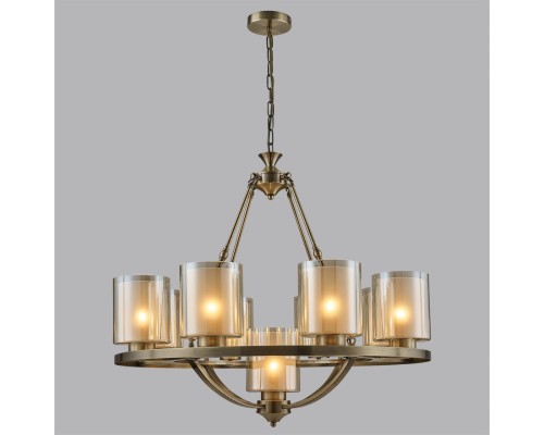 6524/9 COUNTY LN23 000 античная латунь Люстра E27 9*60W 220V RIVERLY