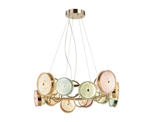 5412/95L L-VISION ODL_EX24 49 золотой/разноцветный/металл/стекло Люстра LED 95W 4000K 6400lm CARAMELLA