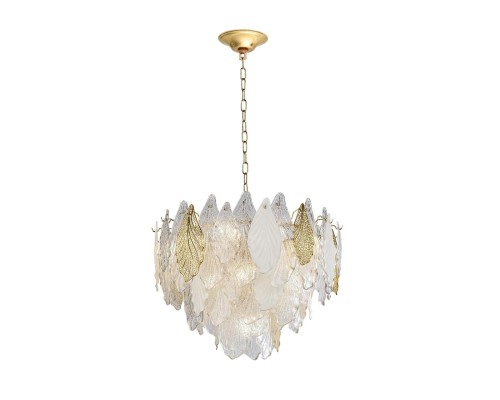5052/15 HALL ODL24 507 золото/белый/прозрачный/металл/стекло/фарфор/металл Люстра E14 15*40W LACE