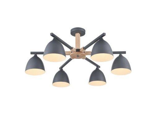 8096/6 Люстра потолочная серый металл, дерево/металл Е27 6*60W 220V COLANGE
