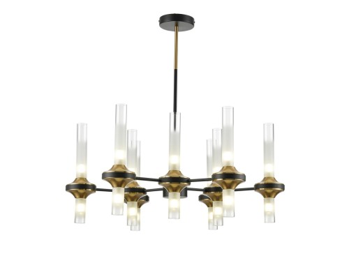 8112/18 NEOCLASSI LN25 черный/бронза/прозрачный, металл/стекло Люстра потолочная G9 18*30W 220V TAMARESA