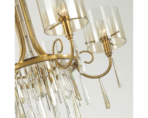 4886/5 HALL ODL_EX23 41 бронзовый/янтарн./металл/стекло Люстра E14 5*40W NICOLE