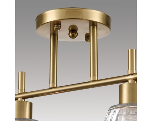 8188/4C COMFI LN25 латунь/прозрачный, металл/стекло Потолочный светильник E14 4*40W 220V VIVIAN