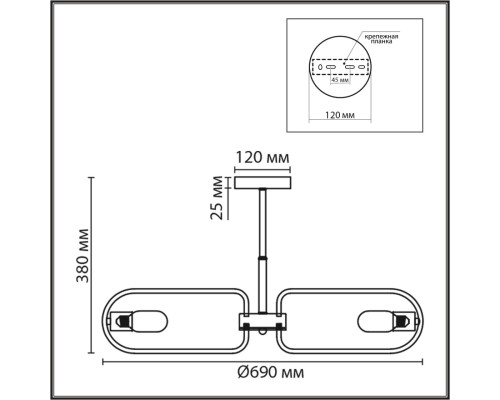 8058/8C COMFI LN24 черный, медь/ металл/ Люстра потолочная E27 8*60W 220V ALMIRA