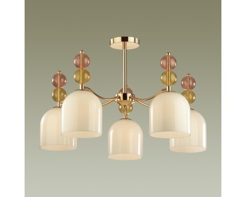 4589/5C MODERNI LN22 127 золотой Люстра потолочная E27 5*40W 220V GILLIAN