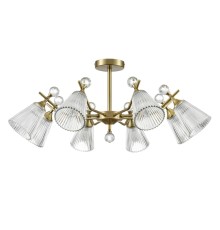 8046/8C CLASSI LN24 латунь/прозрачное стекло Люстра потолочная Е14 8*40W 220V AURICA