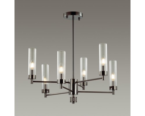 5275/6C CLASSI LN23 черный хром Люстра потолочная E14 6*40W 220V KAMILLA