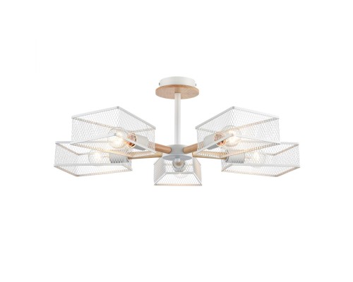 8246/5C COUNTY LN25 белый, металл/дерево Люстра потолочная Е27 5*60W 220V IRMA