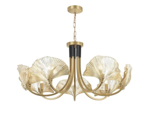 4870/7 HALL ODL_EX22 149 золотой/чёрный/стекло Люстра E14 7*40W VENTAGLIO