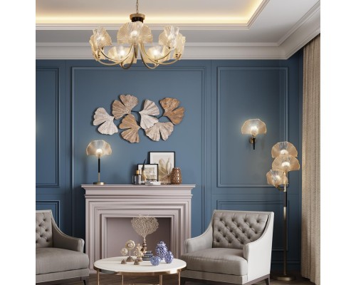 4870/5 HALL ODL_EX22 13 золотой/чёрный/стекло Люстра E14 5*40W VENTAGLIO