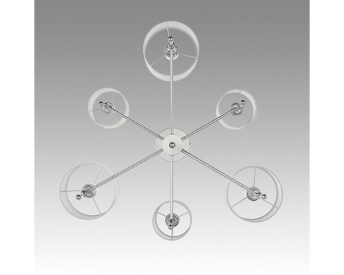 6589/6C CLASSI LN24 хром/белый, металл/текстиль Люстра потолочная E14 6*40W 220V LATTI
