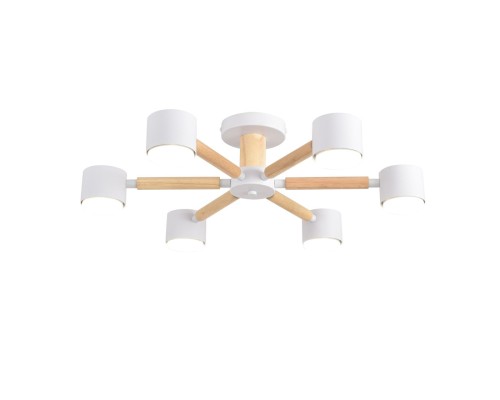 8306/6C COMFI белый, дерево/металл Светильник потолочный GX53 LED 6*7W 220V VUDI