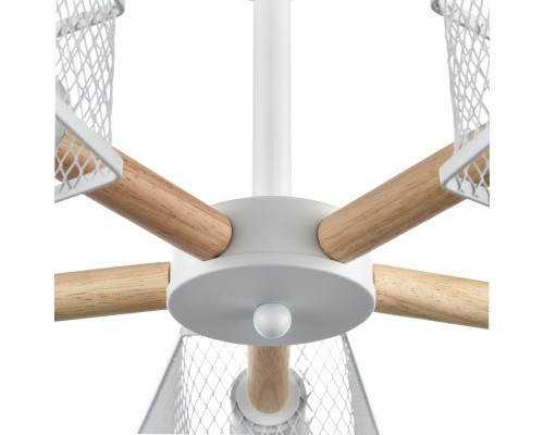 8246/5C COUNTY LN25 белый, металл/дерево Люстра потолочная Е27 5*60W 220V IRMA