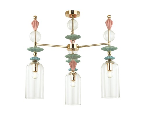 4855/3C CLASSIC ODL_EX21 золото/раноцветн./керамика/стекло Люстра потолочная E14 3*40W BIZET