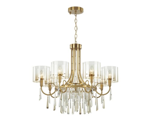 4886/7 HALL ODL_EX23 41 бронзовый/янтарн./металл/стекло Люстра E14 7*40W NICOLE