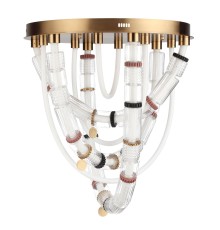 5455/80CL L-VISION ODL_EX26 043 сатин.латунь/терракот/черный Люстра потолочная LED 80W 4000K COLLIER