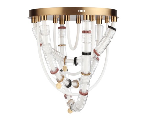 5455/80CL L-VISION ODL_EX26 043 сатин.латунь/терракот/черный Люстра потолочная LED 80W 4000K COLLIER