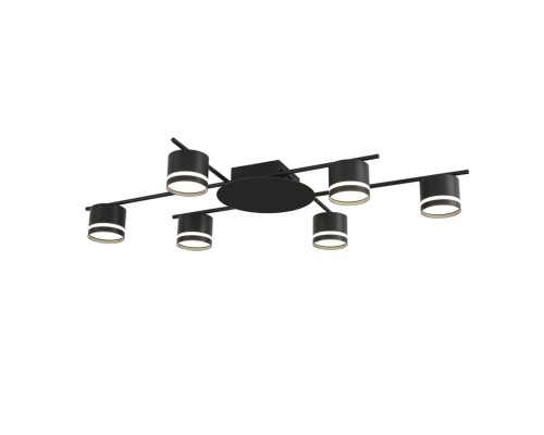 8362/6C COMFI LN 000 черный, металл/акрил Светильник потолочный GX53 LED 6*7W 220V BERTY