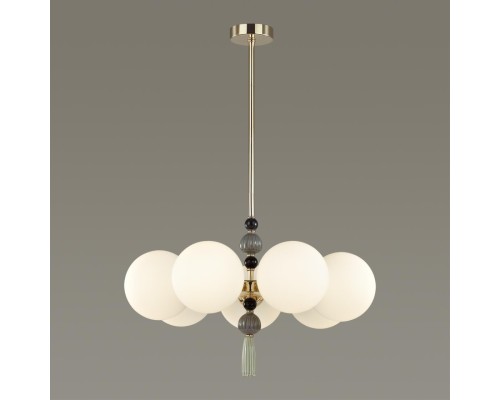 5405/7 MODERN ODL_EX24 83 золотой/серый/зеленый/белый матов./металл/керамика/стекло Люстра E14 7*40W PALLE