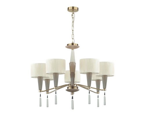 5403/7 CLASSIC ODL_EX23 33 бронзовый/светло-коричневый/кремовый металл/керамика/ткань Люстра E14 7*40W LATTE