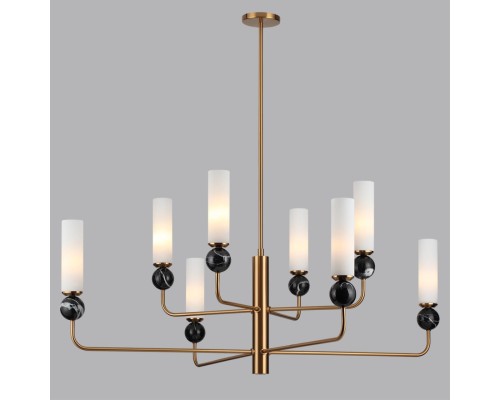 4361/8 MIDCENT ODL26 173 под латунь/металл/стекло/черный мрамор IP20 8*E14 40W 220V LOLLA