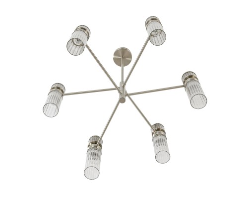 8277/6 MODERNI сатин никель/прозрачный, металл/стекло Люстра Е14 6*40W 220V DENVER