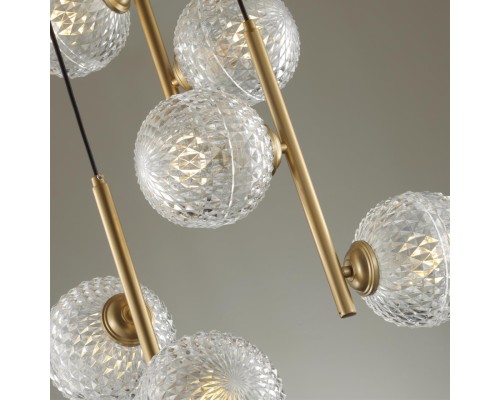 5292/6 MODERNI LN23 000 матовое золото Светильник подвесной E27 6*8W LED 220V GENEVA