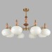 8425/8C MODERNI LN27 170 бронза/белый/бежевый/коричневый,  металл/керамика/стекло Люстра потолочная E27 8*60W 220V PICCOLO