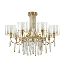 4886/7 HALL ODL_EX23 41 бронзовый/янтарн./металл/стекло Люстра E14 7*40W NICOLE