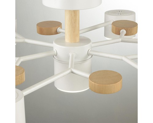 8195/7C COMFI LN25 белый, металл/дерево/пластик Потолочный светильник LED GX53 7*9W 220V RONDO