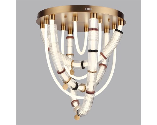 5455/80CL L-VISION ODL_EX26 043 сатин.латунь/терракот/черный Люстра потолочная LED 80W 4000K COLLIER